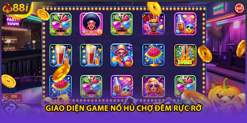 Giao diện game nổ hủ chợ đêm rực rỡ 