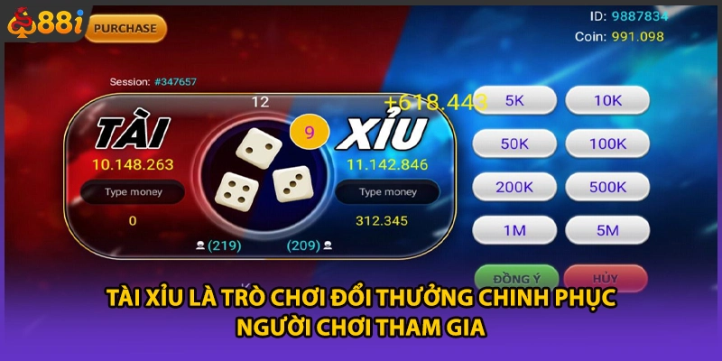 Tài Xỉu là trò chơi đổi thưởng chinh phục người chơi tham gia
